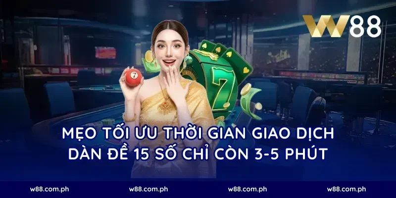 Mẹo tối ưu thời gian giao dịch dàn đề 15 số chỉ còn 3-5 phút